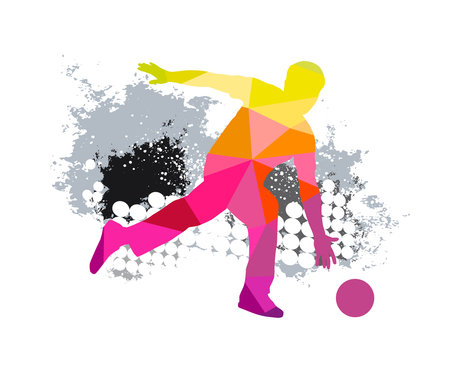Bowling sport graphic for use as a template for flyer or for use in web design.のイラスト素材
