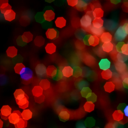 Defocused christmas lights background. Colorful lights background.の写真素材