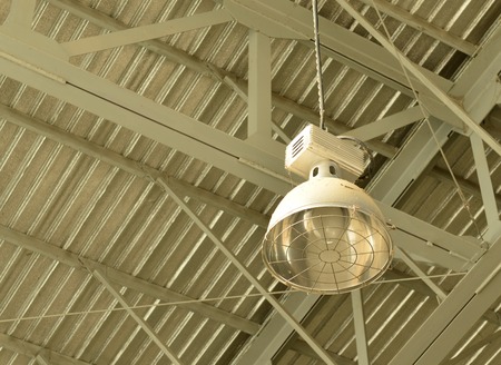 dirty aluminum electric lamp lightの写真素材