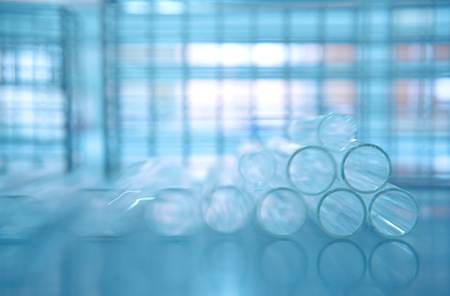 motion of glass test tube in research science laboratoryの写真素材