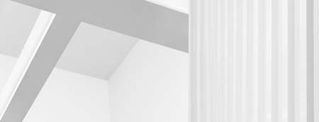 light and shadow corner detail grey white minimalism style of home interior architecture background
