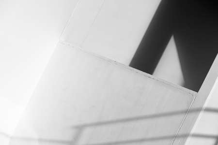 white and black line and shadow of architecture background