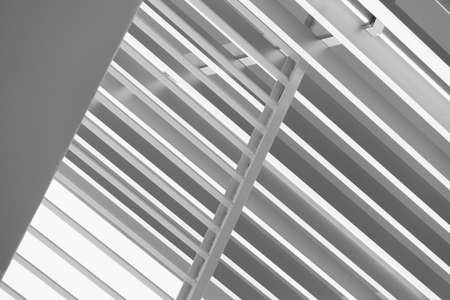 metal line of modern grey white architecture abstract backgroundの写真素材