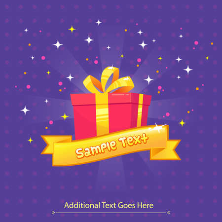 Giveaway template design with gift box for social mediaのイラスト素材
