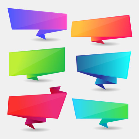 Different color speech bubble setのイラスト素材