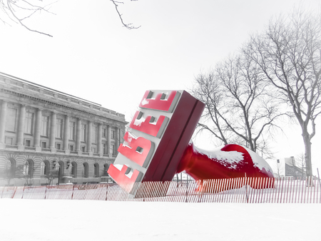 World's Largest Rubber Stamp, Cleveland, Ohioのeditorial素材