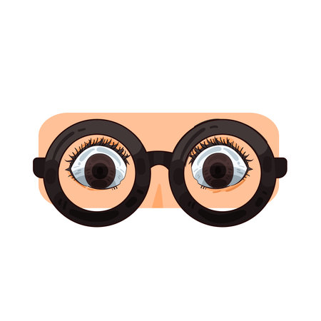 eye wearing glassesのイラスト素材