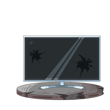 broken televisionのイラスト素材