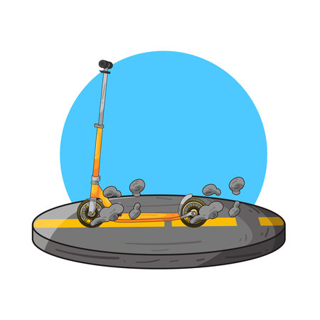 kick scooterâのイラスト素材