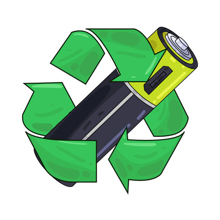 battery recycleのイラスト素材