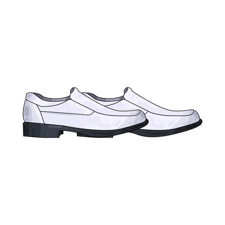 white loafersのイラスト素材