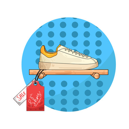 shoes  with sale tagのイラスト素材