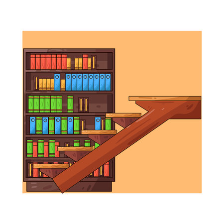 library ladderのイラスト素材