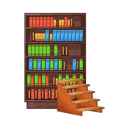 library ladderのイラスト素材