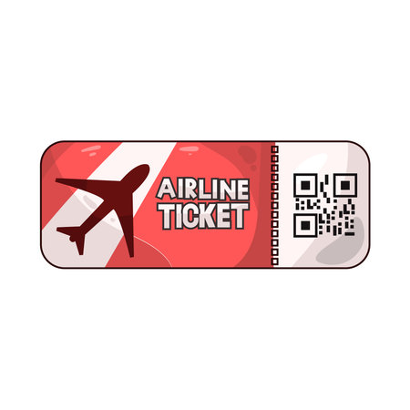 airplane ticketのイラスト素材