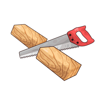 saw sawing woodのイラスト素材