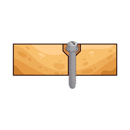 screw in woodâのイラスト素材