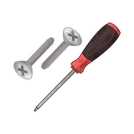 screwdriver and screwââのイラスト素材
