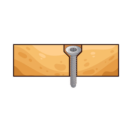 screw in woodâのイラスト素材