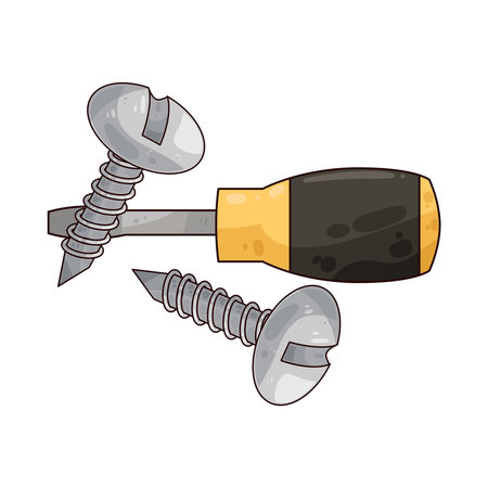 screwdriver and screwââのイラスト素材