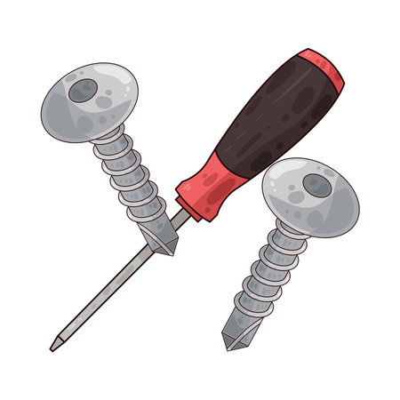 screwdriver and screwââのイラスト素材