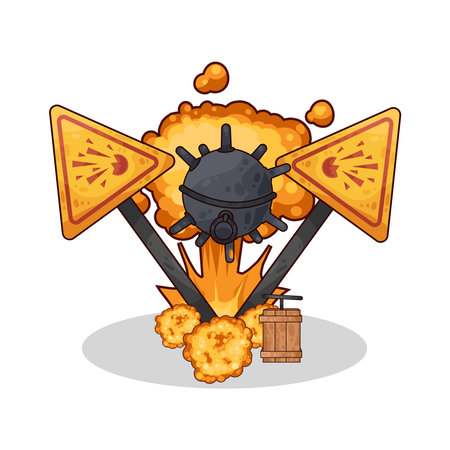 explosion warningのイラスト素材