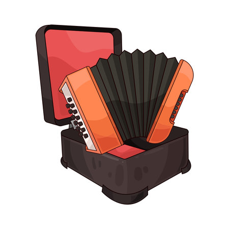 accordion hard caseのイラスト素材