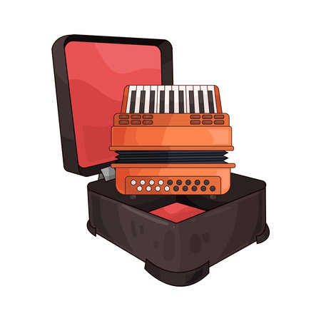 accordion hard caseのイラスト素材