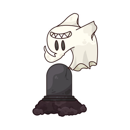 ghost and graveのイラスト素材