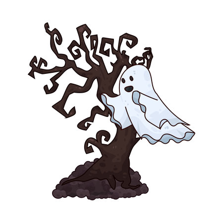 ghost treeのイラスト素材