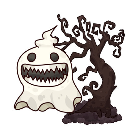 ghost treeのイラスト素材