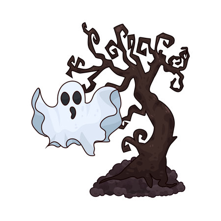 ghost treeのイラスト素材