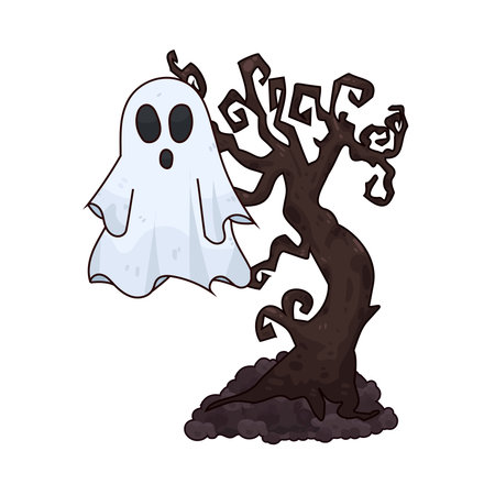 ghost treeのイラスト素材