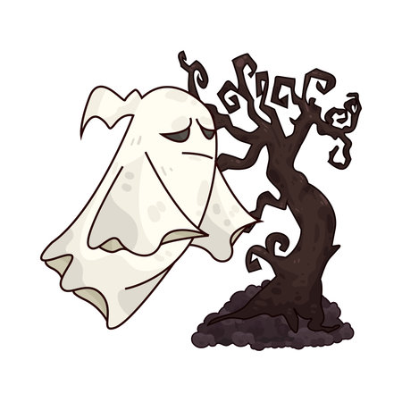 ghost treeのイラスト素材