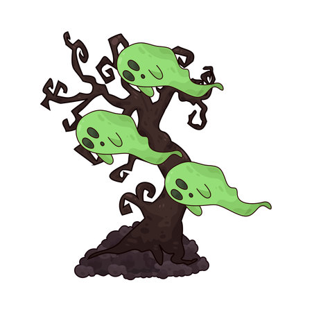 haunted treeのイラスト素材