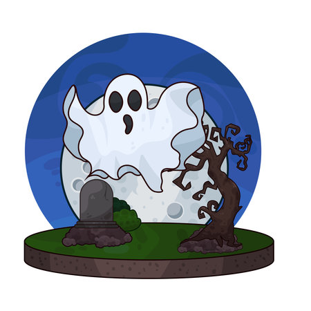 spooky halloweenのイラスト素材