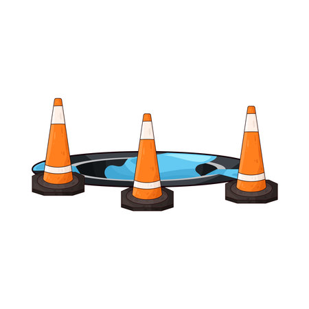 pothole coneのイラスト素材