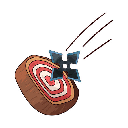 shuriken throwing targetのイラスト素材