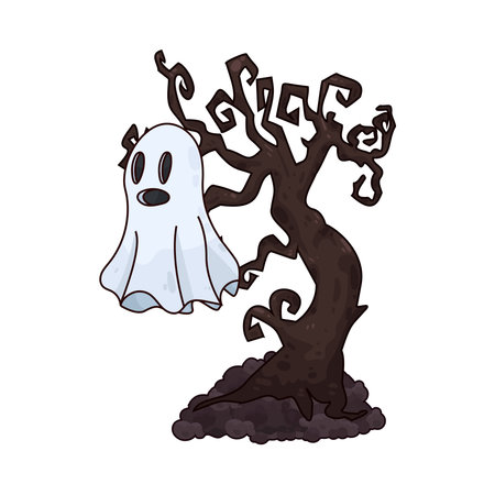 ghost treeのイラスト素材
