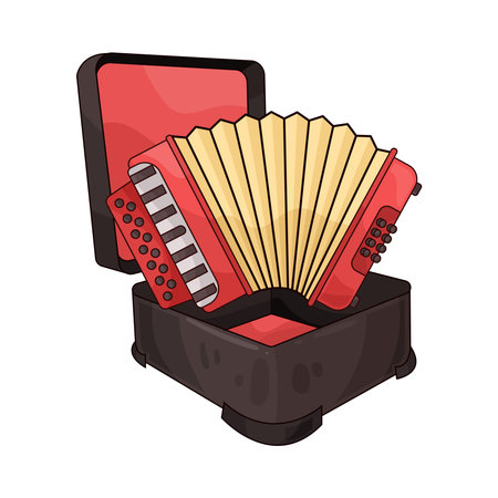 accordion hard caseのイラスト素材