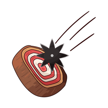 shuriken throwing targetのイラスト素材
