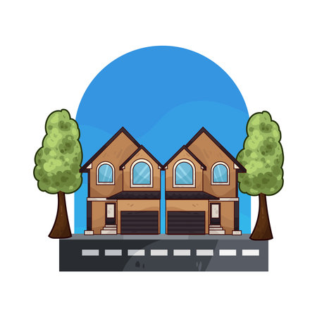 house streetのイラスト素材