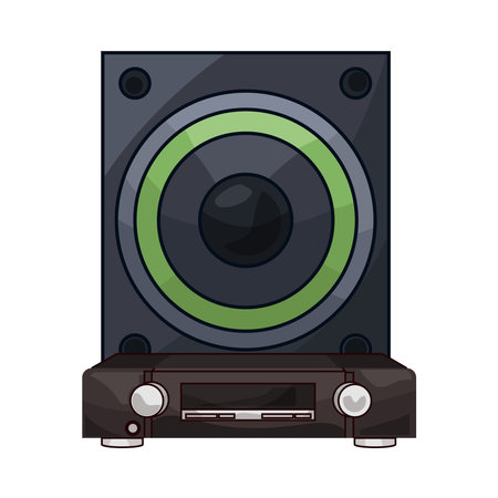 speaker and dvd playerのイラスト素材