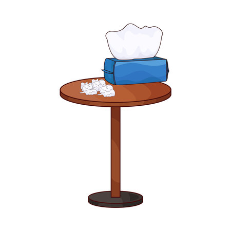 tissue on tableのイラスト素材