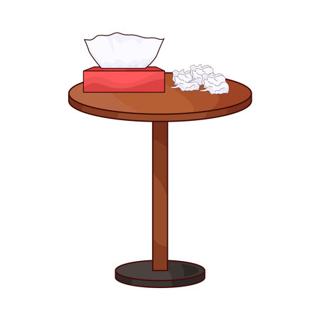 tissue on tableのイラスト素材