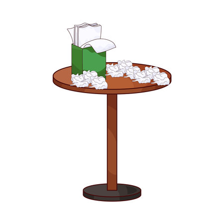 tissue on tableのイラスト素材