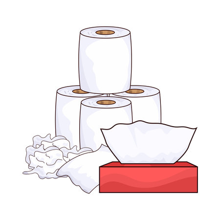 toilet paper rollのイラスト素材