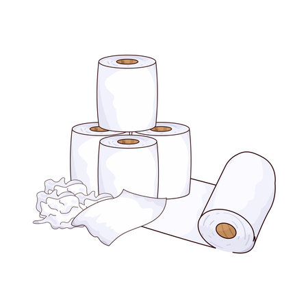 toilet paper rollのイラスト素材