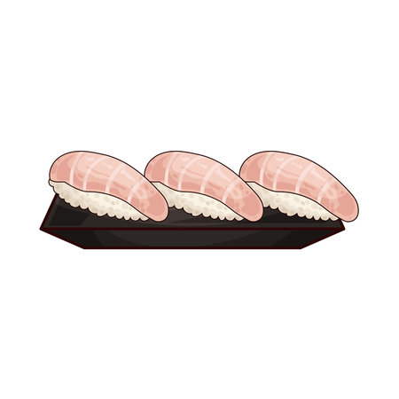 nigiri sushi plateのイラスト素材