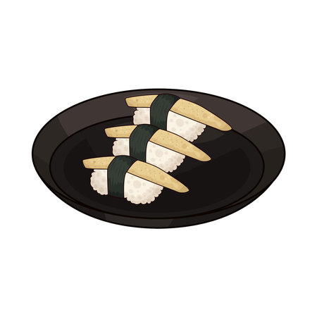 plate of sushiのイラスト素材